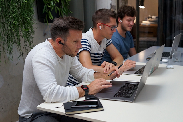 Photo pendant le module de formation Design Sprint pendant la phase de tests utilisateurs