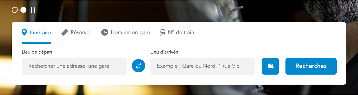 Screenshot issue du site de la SNCF