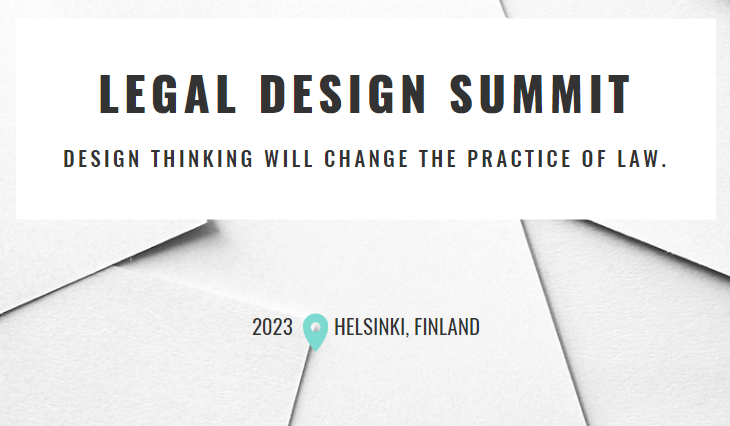 Capture d'écran de l'événement dédié au Legal Design : Legal Design Summit
