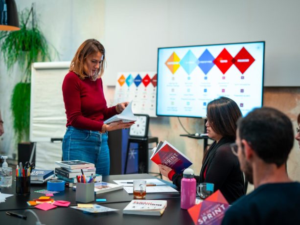 Photographie prise lors d'une session de notre formation Sprint Master et Facilitation