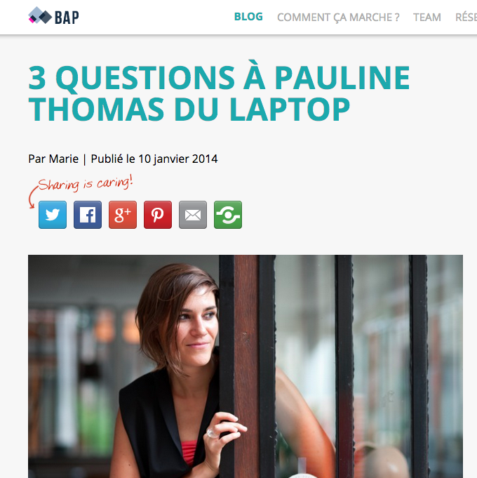 3 Questions à Pauline Thomas du Laptop