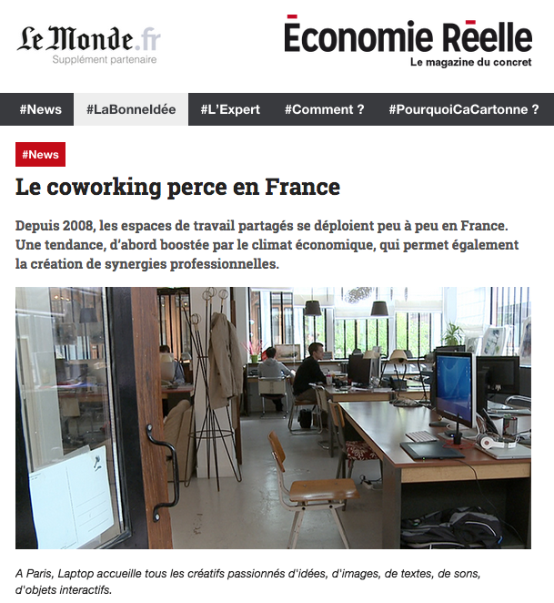 Le coworking perce en France